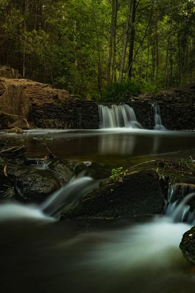 Wasserfall Des Flusses Lourido Park Des Estalisnau Brunnens Maceda Ovar — Stockfoto