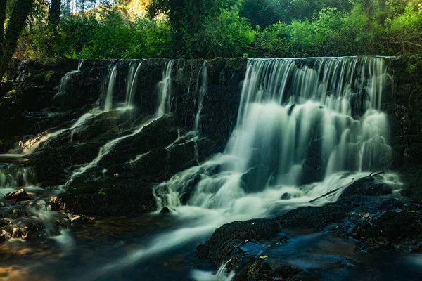 Waterfall River Beach Mamoa Milheiros Poiares Santa Maria Feira Portugal — Stock Photo, Image