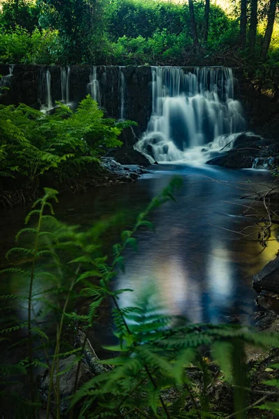 Cachoeira Perto Praia Fluvial Mamoa Milheiros Poiares Santa Maria Feira — Fotografia de Stock