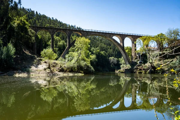 Vecchio Ponte Ferroviario Poco Santiago Sever Vouga Aveiro Portogallo — Foto Stock