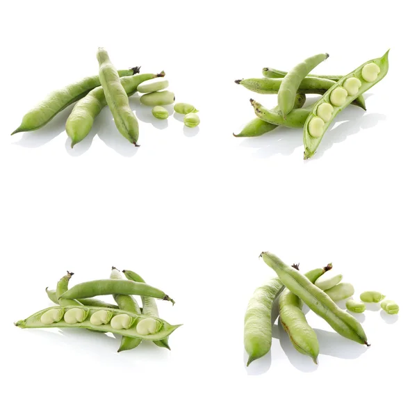 Set van groene bonen — Stockfoto