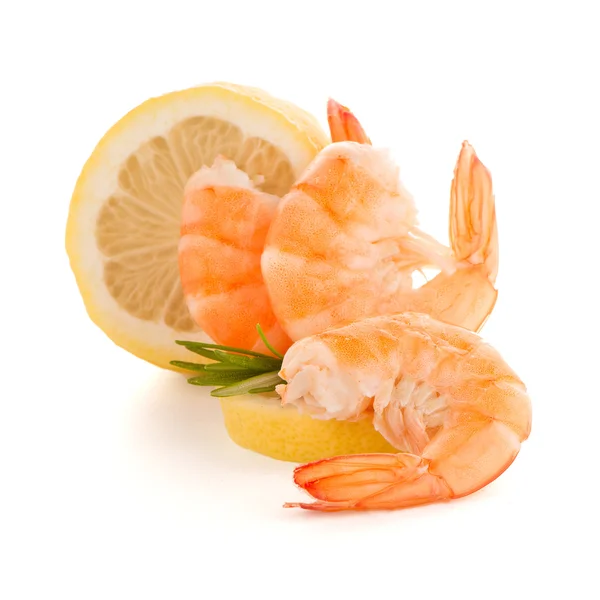 Shrimp with lime — Stock Photo, Image