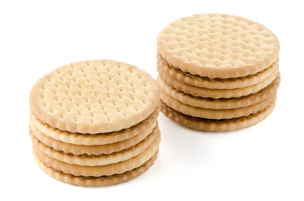 Sandwich koekjes met chocolade vulling — Stockfoto