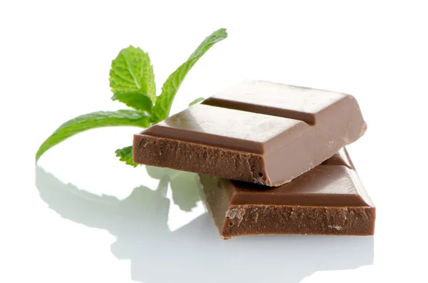 Close-up detail van chocolade delen — Stockfoto