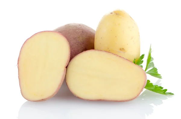 Red sliced potatoes — Stock Photo, Image