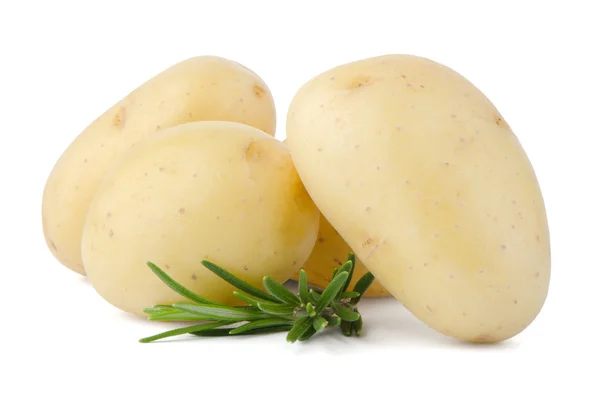 Πρώιμες πατάτες και πράσινη βότανα — Φωτογραφία Αρχείου