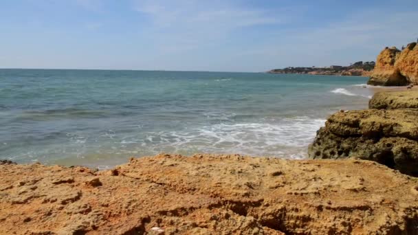 Maria Luisa beach Albufeira, Portekiz — Stok video