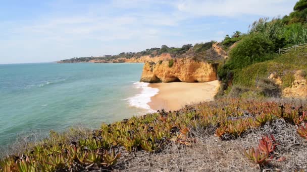 Praia Maria Luisa em Albufeira, Portugal — Vídeo de Stock