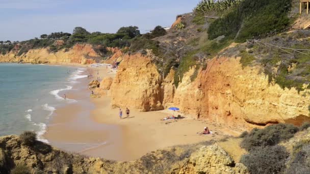 Maria Luisa plaży w Albufeira, Portugalia — Wideo stockowe