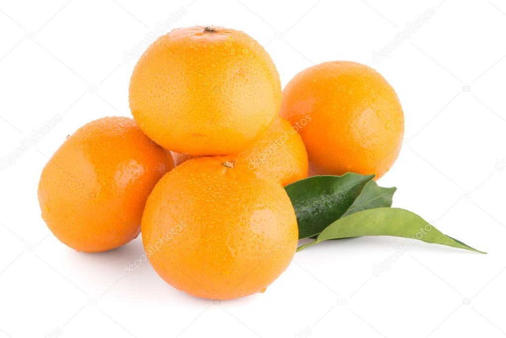 Ripe tangerines or mandarins