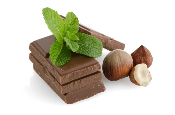 Parti di cioccolato — Foto Stock