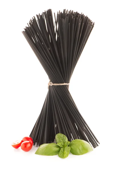 Bunch of black spaghetti — Stock Photo, Image