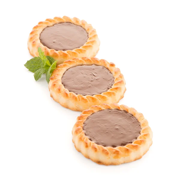 Chocolate tarts cookies — Stock Photo, Image
