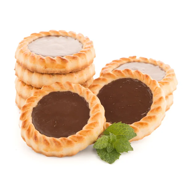 Chocolate tart cookies — Stock Photo, Image