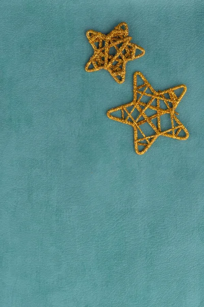 Estrelas de Natal douradas — Fotografia de Stock