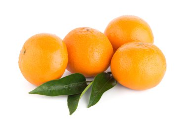 Ripe tangerines or mandarins clipart