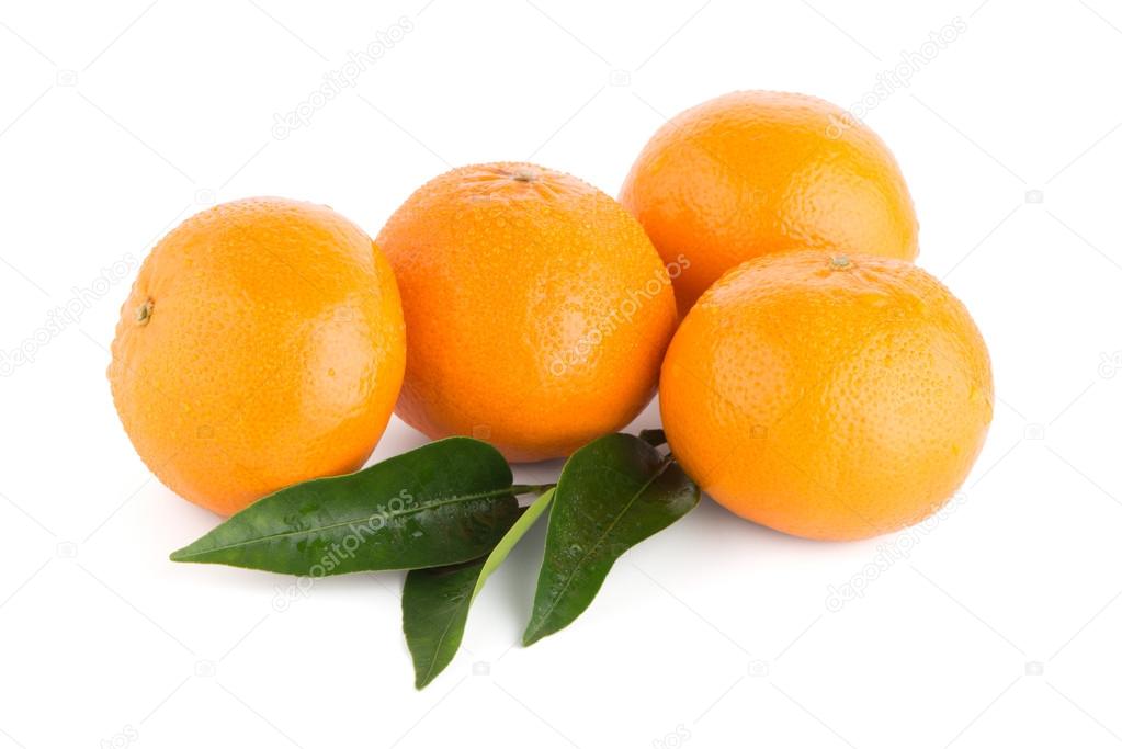 Ripe tangerines or mandarins