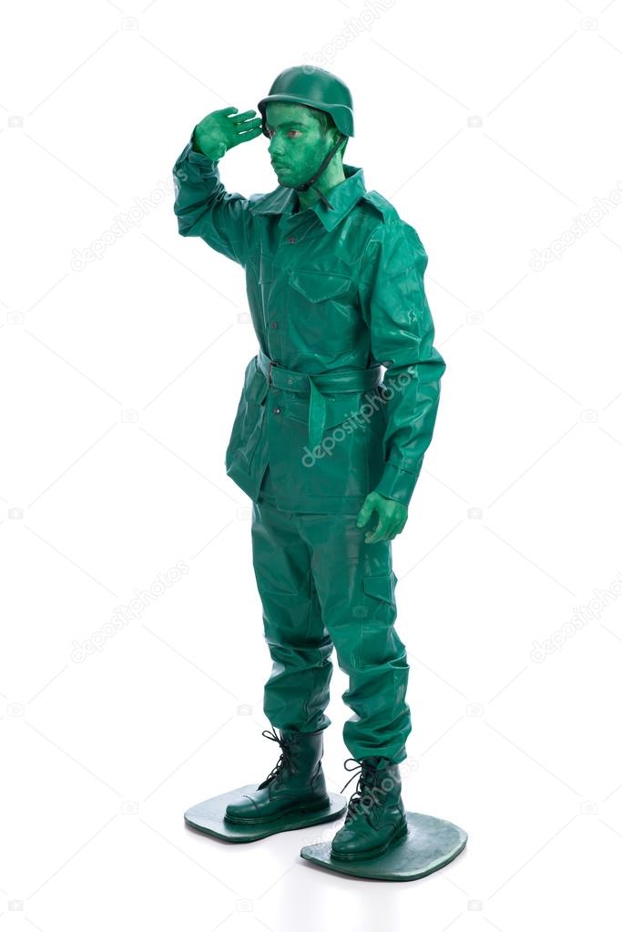 Hombre en un traje de soldado de juguete verde Foto de stock 62632615 homydesign