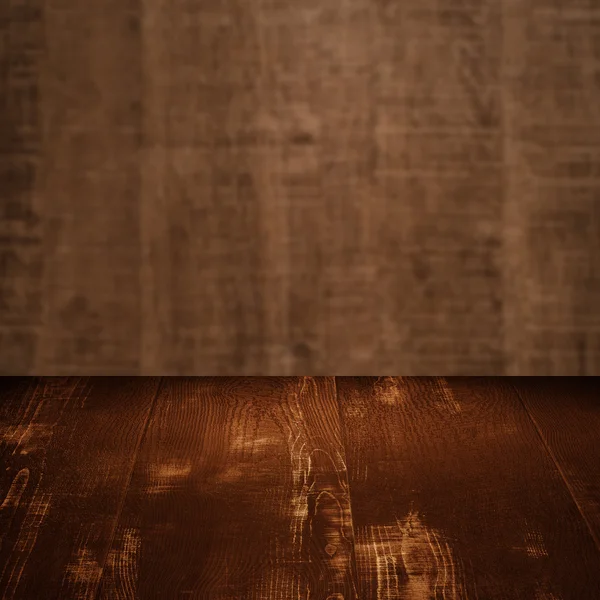 Τραπέζι με ξύλινα τοίχων — Φωτογραφία Αρχείου