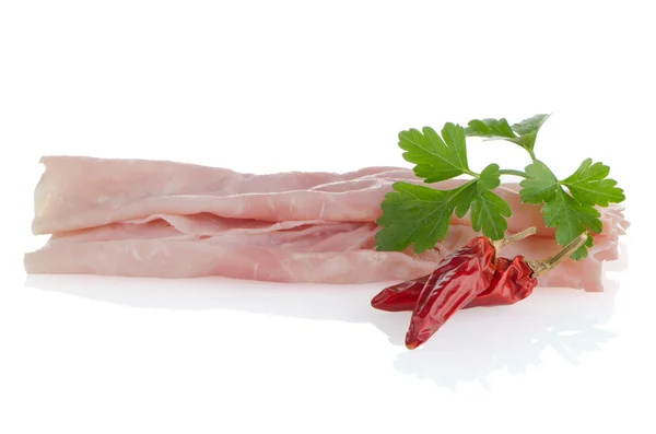 Fresh shaved ham — Stock Photo, Image