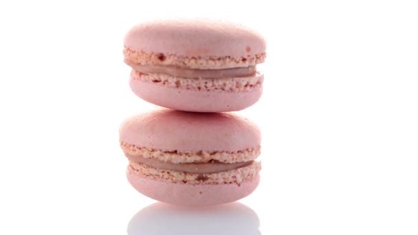 Kolorowe francuskie macarons — Wideo stockowe