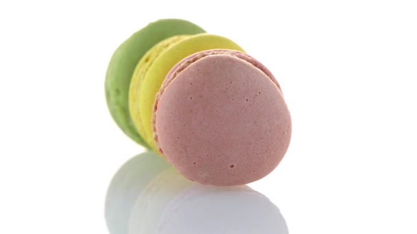Macarons franceses coloridos — Vídeo de Stock