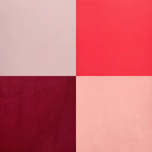 Set of pink leather samples — Stock Photo, Image