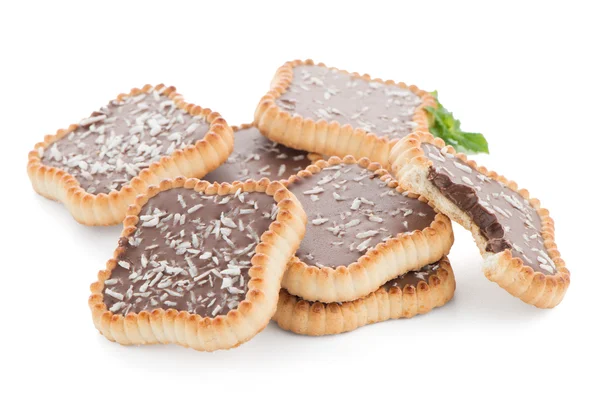 Chocolate tart cookies — Stock Photo, Image