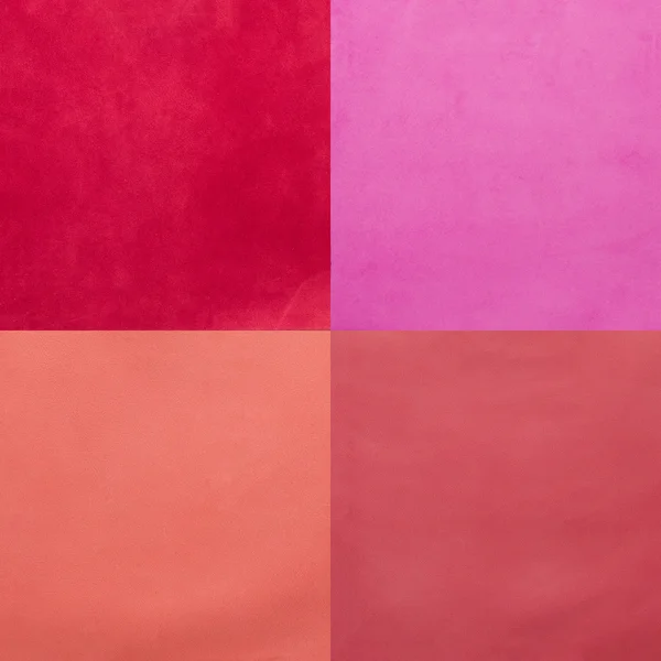 Set of pink leather samples — Stock Photo, Image