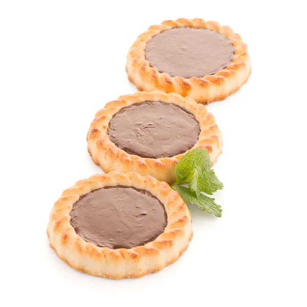 Chocolate tart cookies — Stock Photo, Image