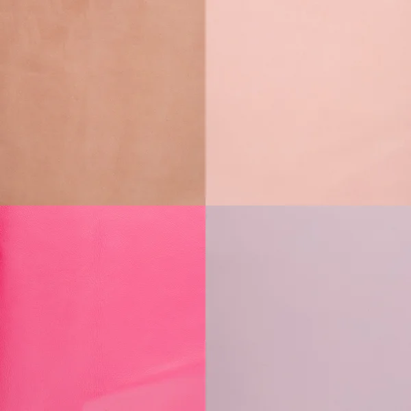 Set of pink leather samples — Stock Photo, Image