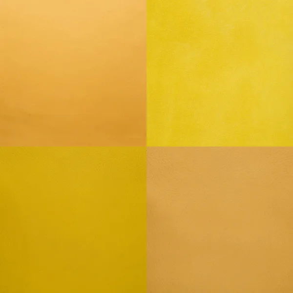 Set di campioni di pelle gialla — Foto Stock