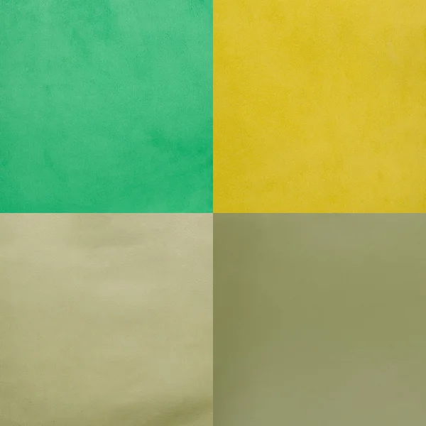 Set of green leather samples — Stock Photo, Image