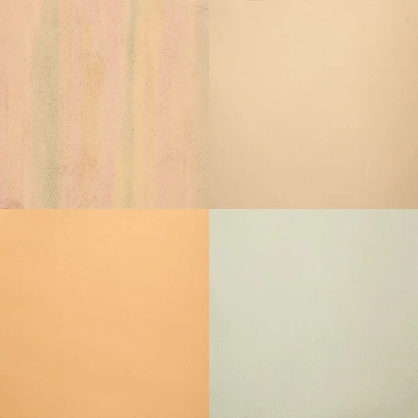 Set of beige leather samples — Stock Photo, Image