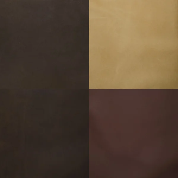 Set of brown leather samples — Stock Photo, Image