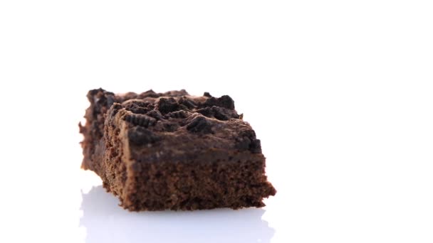 Chocolate brownies — Stock Video