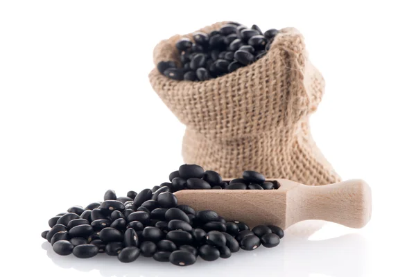 Black beans bag — Stock Photo, Image