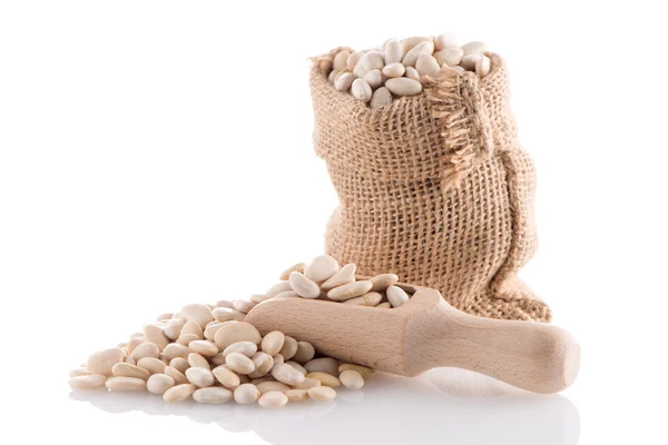 White beans bag — Stock Photo, Image