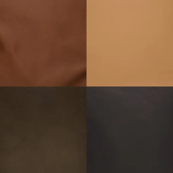 Набор образцов коричневой кожи — стоковое фото
