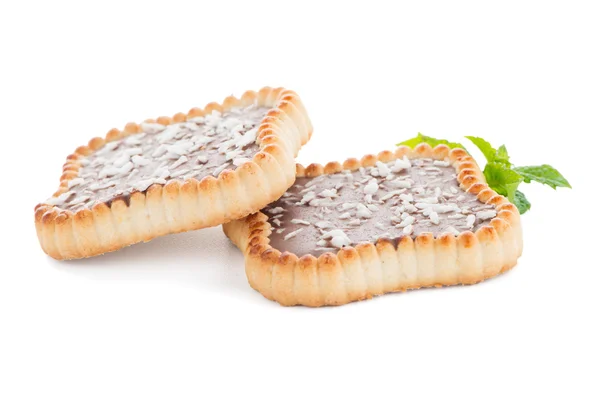 Chocolate tart cookies — Stock Photo, Image