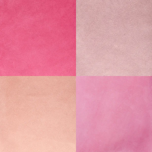 Set of pink leather samples — Stock Photo, Image