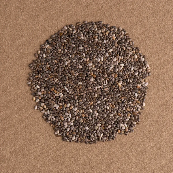 Circle of chia seeds — Stock Photo, Image