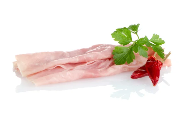 Fresh shaved ham — Stock Photo, Image