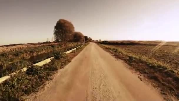 Standpunkt-Aufnahme vom Fahrradfahren — Stockvideo