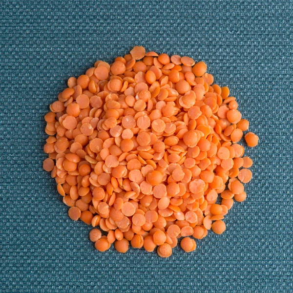 Círculo de lentilhas descascadas — Fotografia de Stock