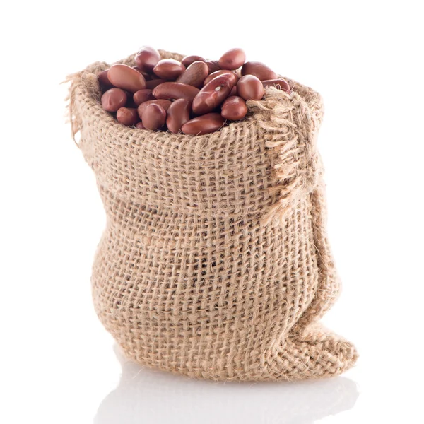 Červené fazole pytel — Stock fotografie