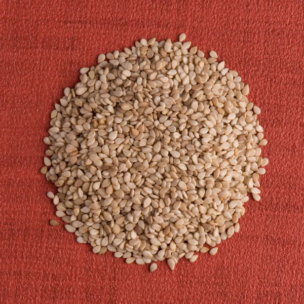Círculo de sementes de sésamo — Fotografia de Stock