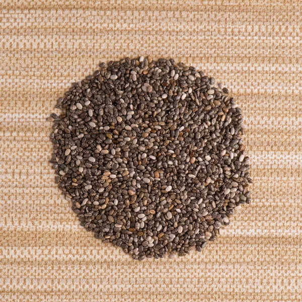 Circle of chia seeds — Stock Photo, Image