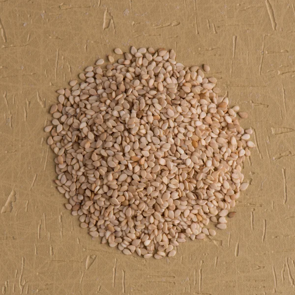 Círculo de semillas de sésamo —  Fotos de Stock