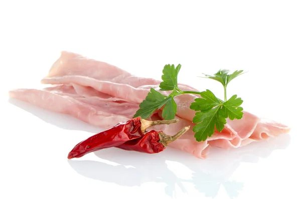 Fresh shaved ham — Stock Photo, Image